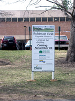 Mason Football Field Construction Sign at PE Building 031006